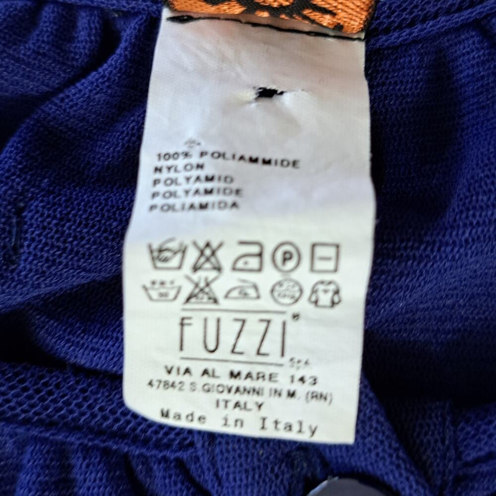 Vintage y2k Jean Paul Gaultier SOLIEL Blue Nylon Mesh Crop Peasant Top Small - Picture 5 of 7